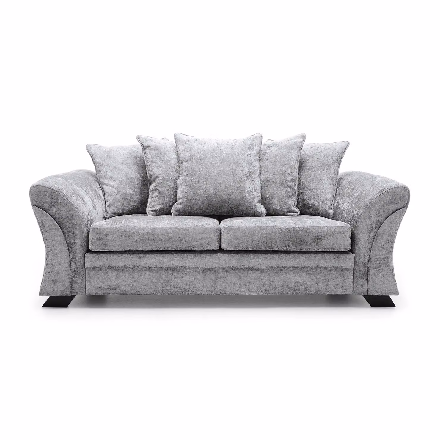 Abakus Direct Farrow 3 Seater Sofa in Light Grey Crushed Chenille – 2
