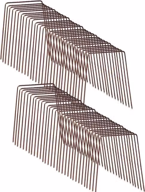 Pegdev Copper-Coated Steel Groundcover Staples in Bronze, Pack of 70