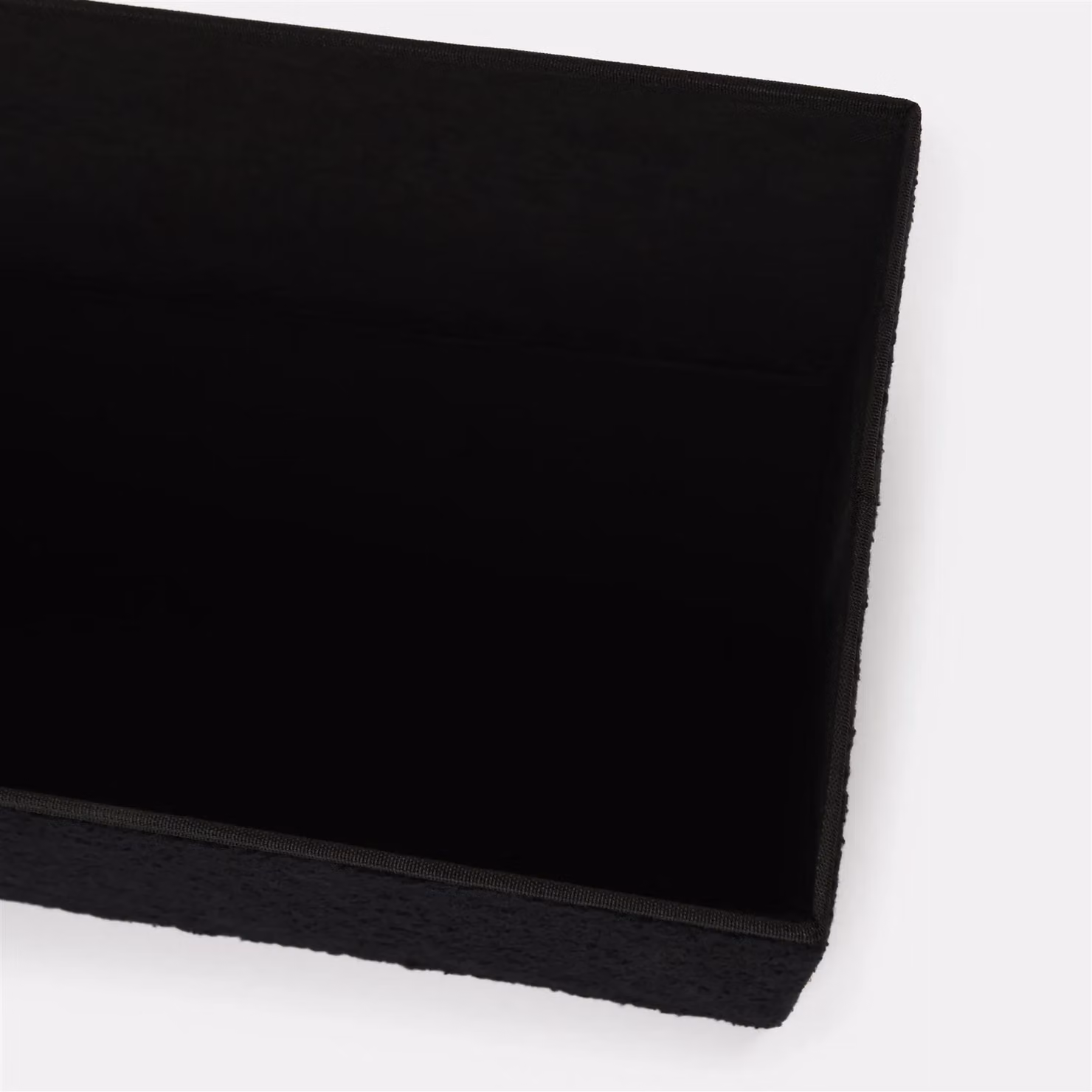 OHS Large Boucle Ottoman Storage Box and Footstool in Black, W/D/H: 40 x 40 x 40 cm – 3