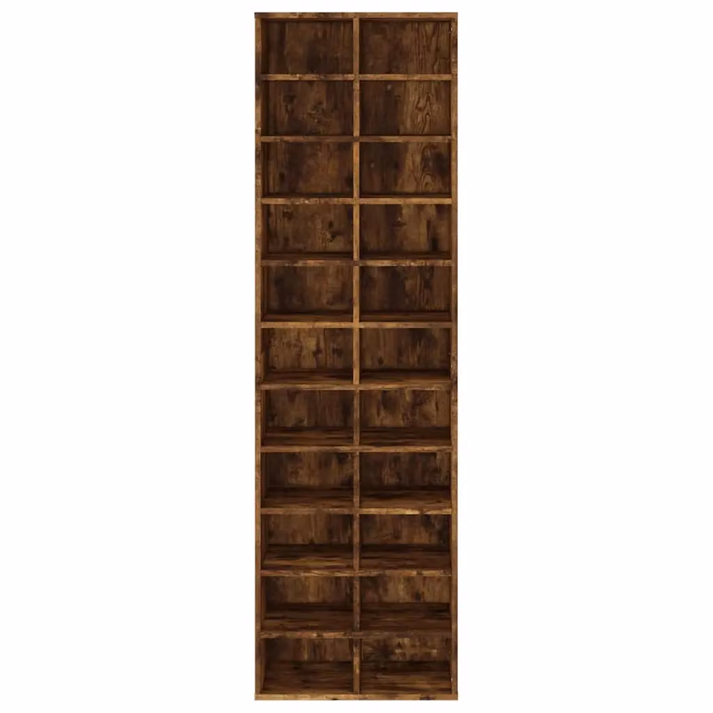 Berkfield Home Smoked Oak Shoe Cabinet in Brown, W/D/H: 54 x 34 x 183 cm – 2