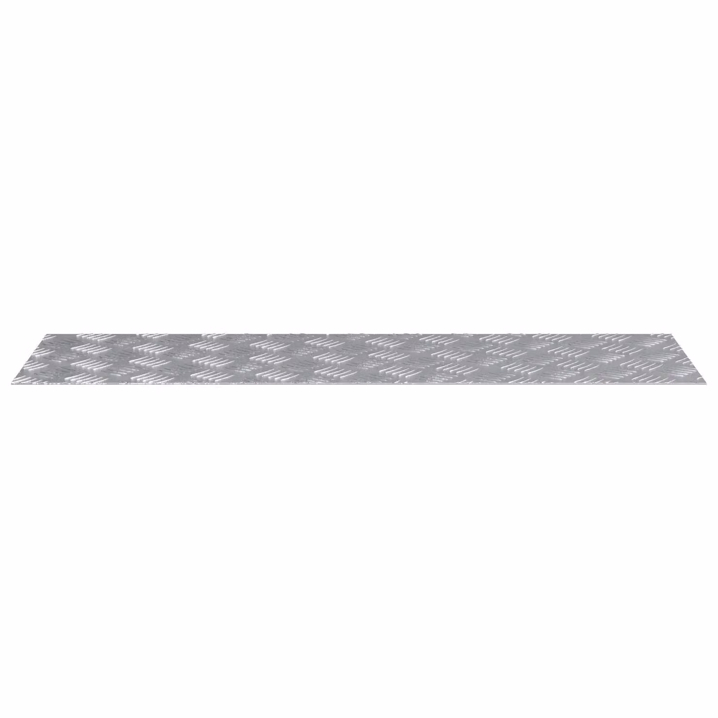 Berkfield Home Silver Aluminium Anti-Slip Checker Plate Sheets, 2 Pack, W: 100 cm, D: 30 cm – 2