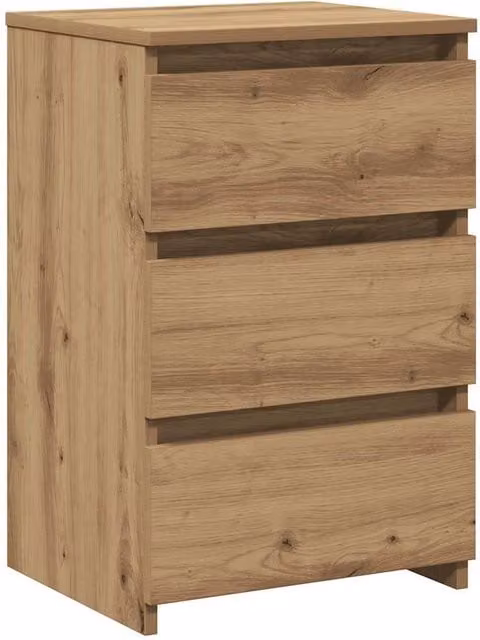 Berkfield Home Artisan Oak Bedside Cabinet in Brown, W/D/H: 40 x 35 x 62.5 cm – 1