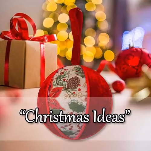 VFM e-Store Red Floral Textile Christmas Hanging Bauble, W/D/H: 21 x 13 x 13 cm – 5