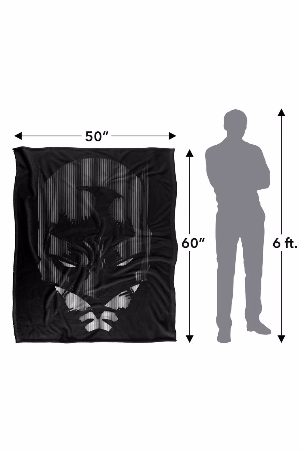 Warner Bros. Batman Lines Silky Touch Super Soft Fleece Throw Blanket, Multicolour, W: 152 cm, D: 127 cm – 8