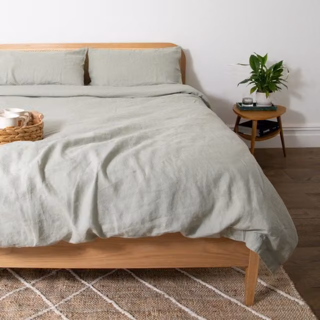 Native Natural Sand 100% Linen Single Duvet Cover W/H: 135 x 200 cm – 1