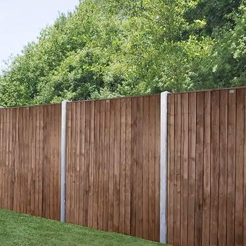 Forest Garden Brown Impregnated Wood Closeboard Fence Panels, Pack of 5, W: 182.88 cm, H: 167.64 cm – 2