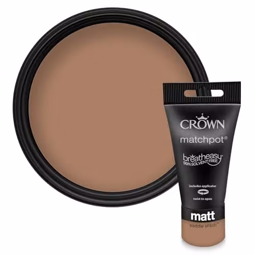 Crown Walls & Ceilings Ochre Matt Paint Tester Pot, 40ml – 1