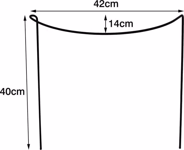 Garden Gear Metal Half Round Plant Support Frame in Green or Black, Height: 40 cm