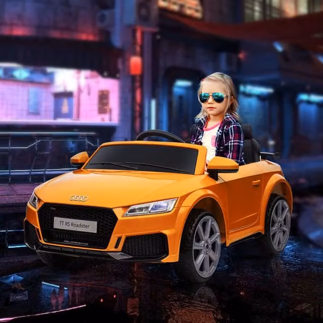 HOMCOM Licensed Audi TT RS 12V Electric Ride On Car in Yellow