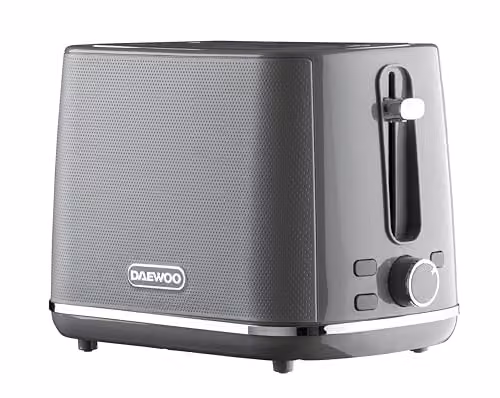 Daewoo Stirling Collection 2 Slice Toaster in Grey with Cable Storage