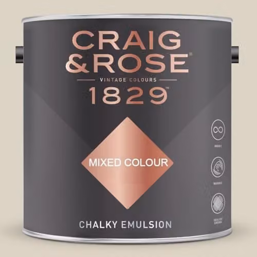 Craig & Rose 1829 Chalky Emulsion Matt Paint Stop in Intern Stone, 2.5 l