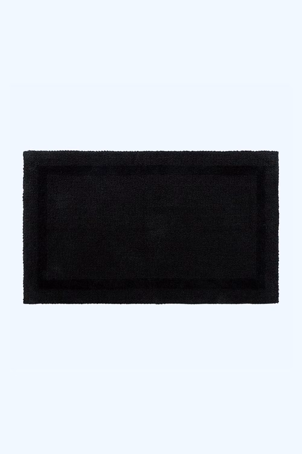 Homescapes Luxury 2 Piece Cotton Bath Mat and Pedestal Mat Set, Black, 1600GSM – 2