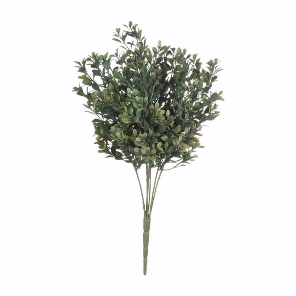 Lemon Pavilion Red Tipped Leaf Artificial Plant Spray, Green and Red, W: 26 cm, D: 26 cm, H: 39 cm – 4
