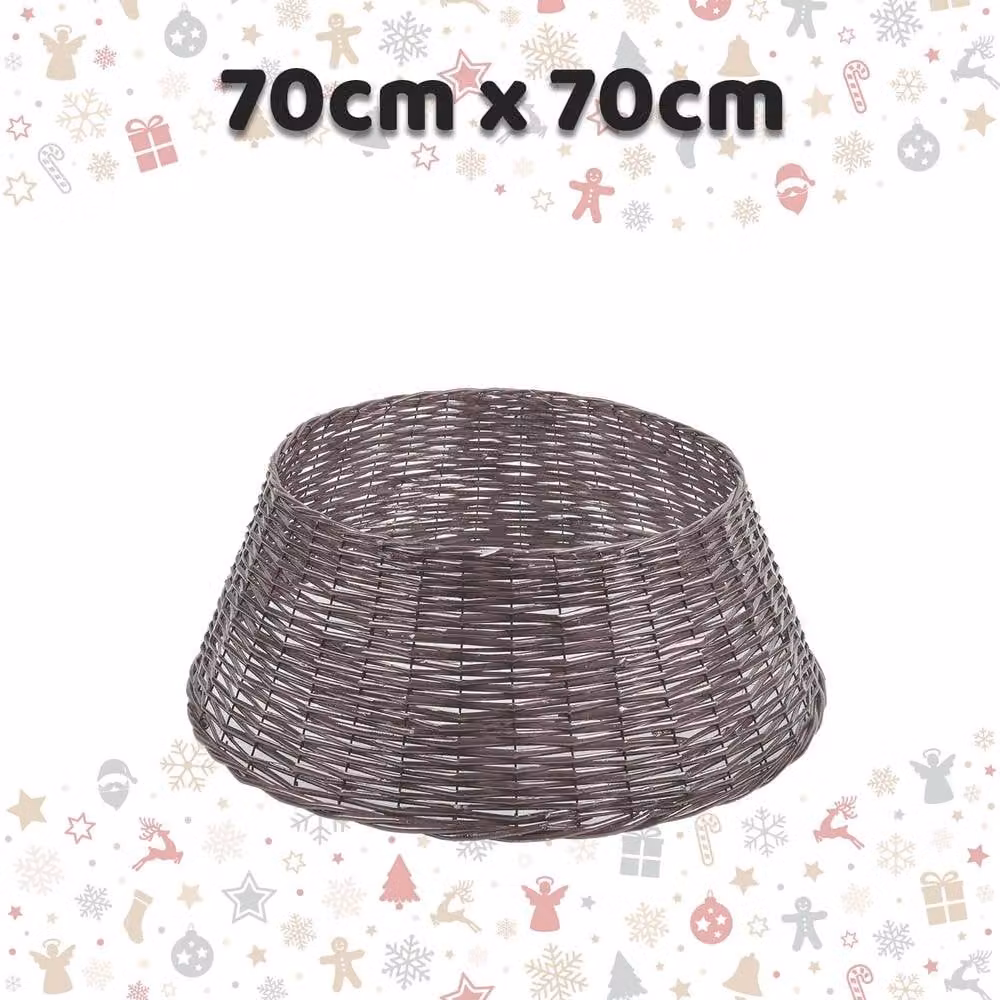 VFM e-Store Grey Round Christmas Tree Skirt, W/D: 70 x 70 cm – 2
