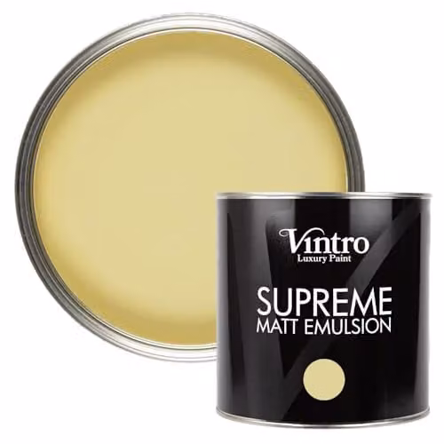 Vintro Luxury Matt Emulsion Multi Surface Paint in Yellow, 2.5L