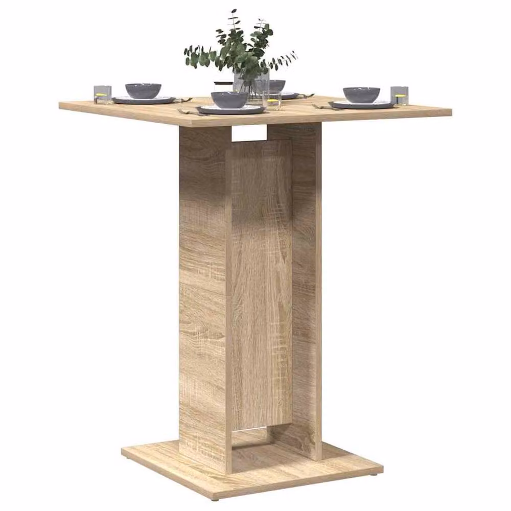 Berkfield Home Sonoma Oak Bistro Table in Brown, W/D/H: 60 x 60 x 75 cm – 2