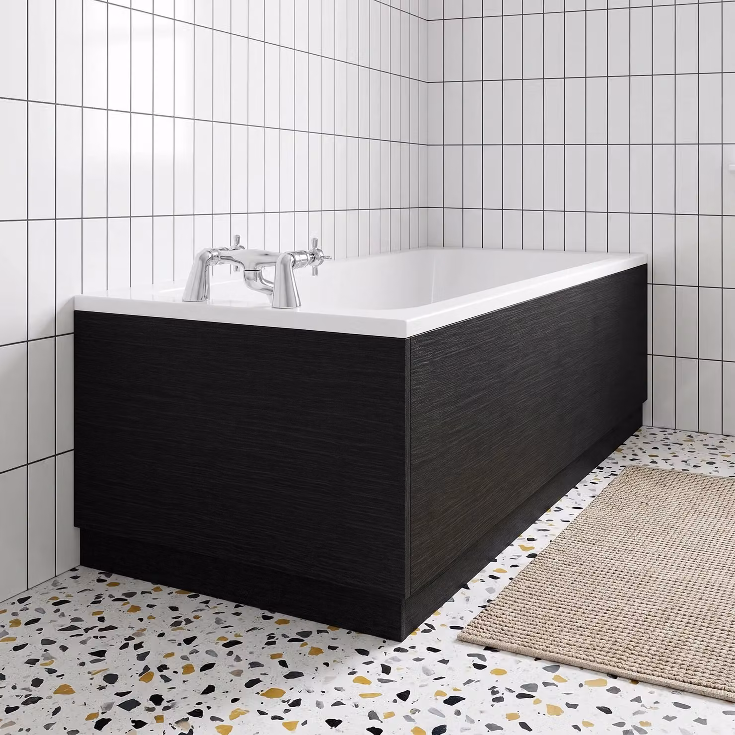 Balterley Black Woodgrain Bath End Panel and Plinth – 2