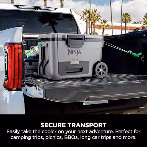 Ninja FrostVault Heavy-Duty Insulated Wheeled Cooler Box, Grey – 6