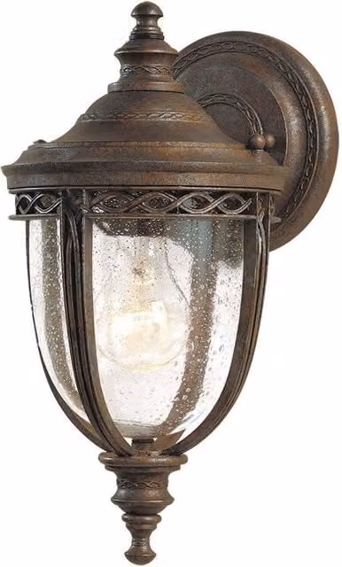 Netlighting English Bridle Small Outdoor Wall Lantern Light in British Bronze and Brown, IP44, E27