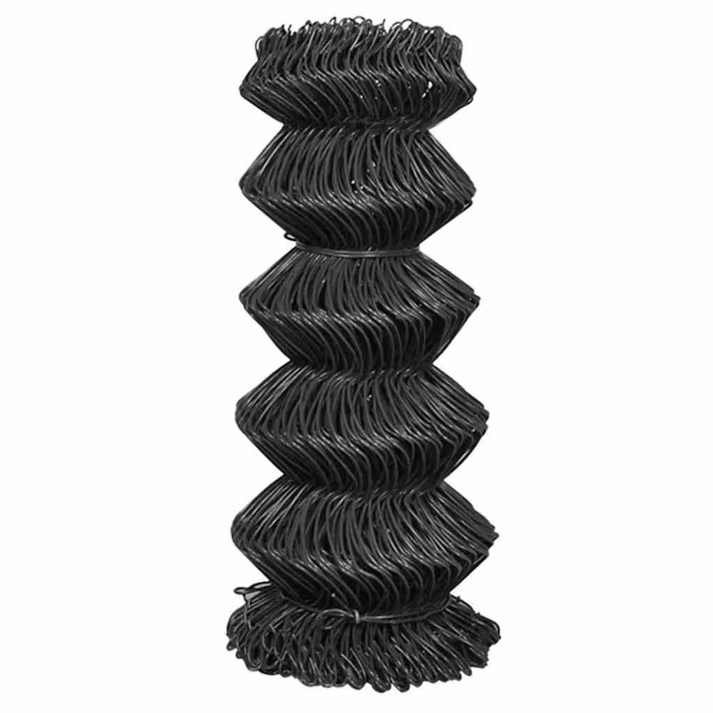 Berkfield Home PVC-Coated Steel Chain Link Fence, Grey and Dark Grey, W: 15 m, H: 0.8 m – 3