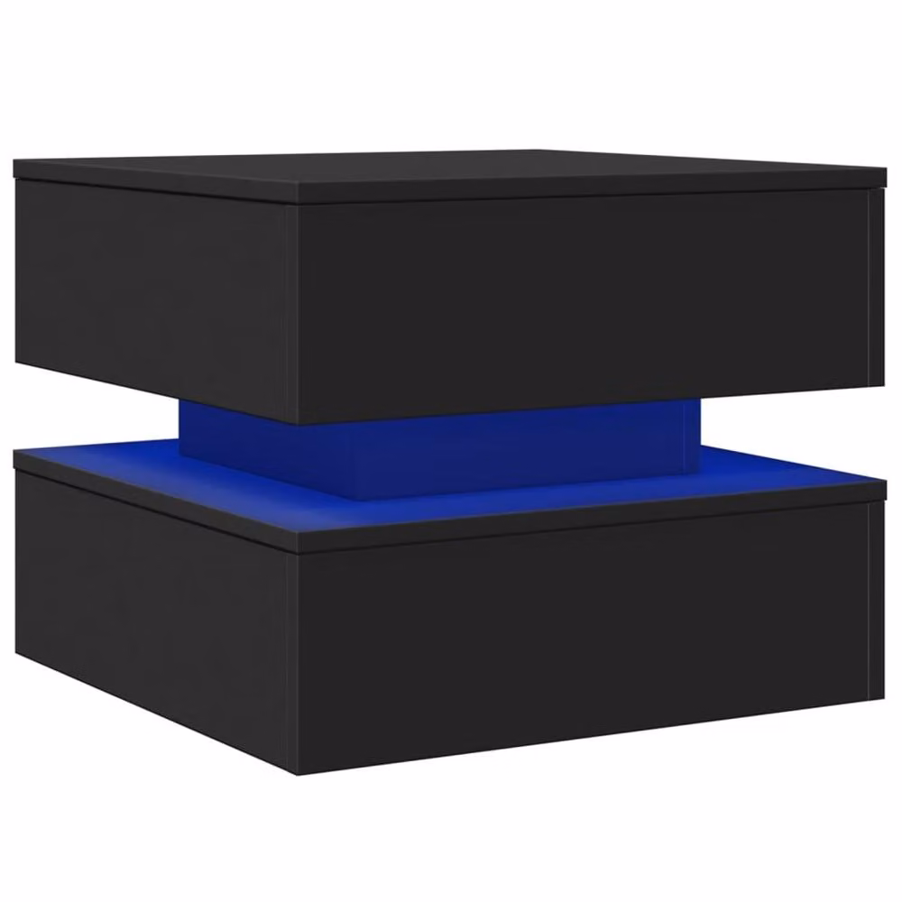 Berkfield Home Modern Square Coffee Table in Black, W/D/H: 50 x 50 x 40 cm – 3
