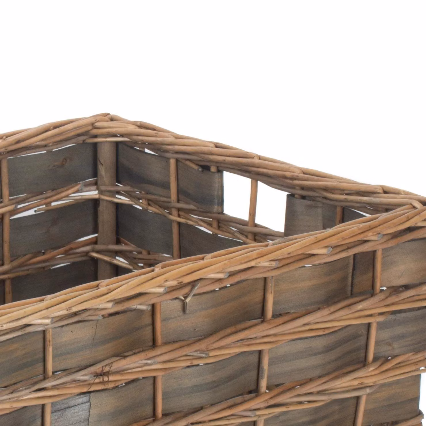 Red Hamper Grey Scandi Unlined Wicker Storage Basket – 2