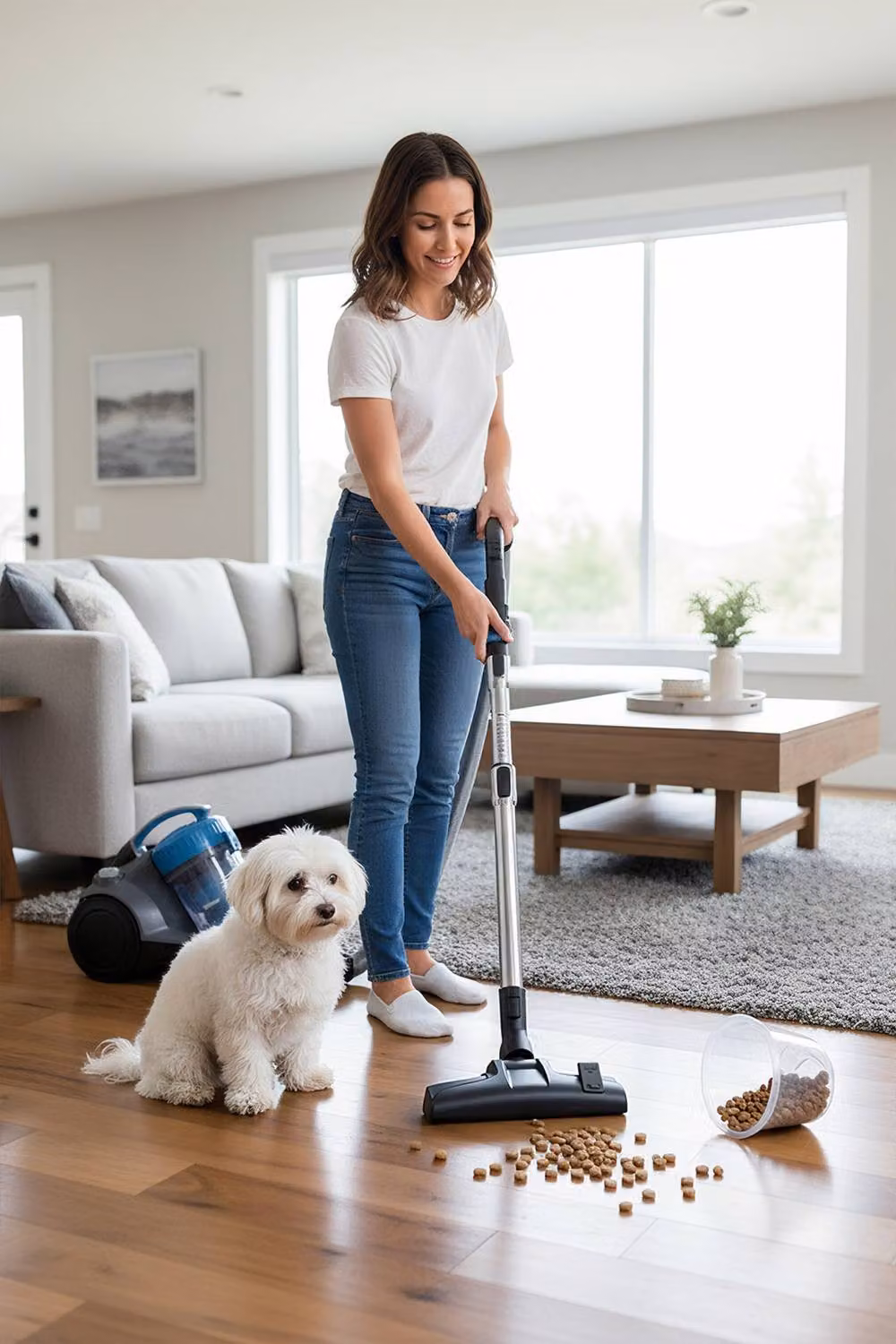 Living and Home 960W Bagless Canister Vacuum Cleaner with 2.5L Capacity and Washable Filters in Blue and Multicolour – 3