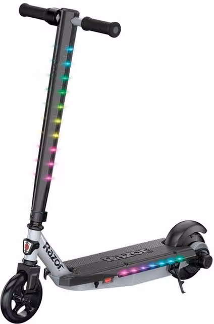 Razor E90 Lightshow Electric Scooter in Grey and Multicolour with Rechargeable Battery