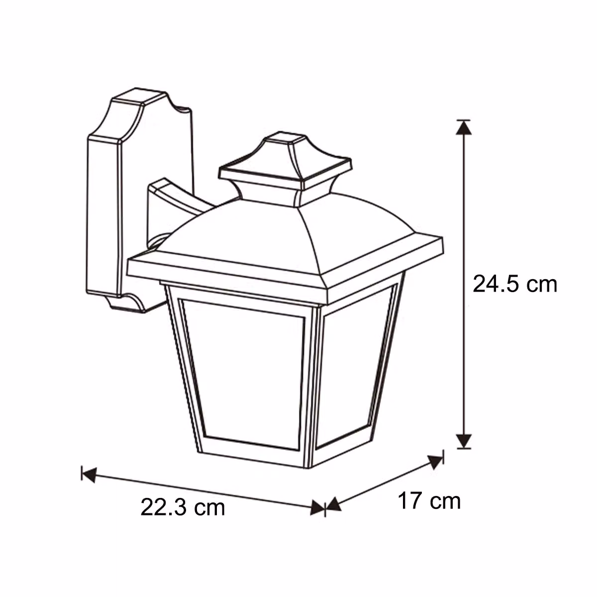 CGC Lighting Hope Black Industrial Outdoor Wall Lantern Light – 4
