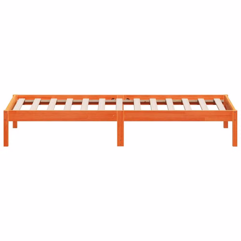 Berkfield Home Rustic Wax Brown Solid Wood Pine Day Bed without Mattress W/D/H: 200 x 90 x 0 cm – 3