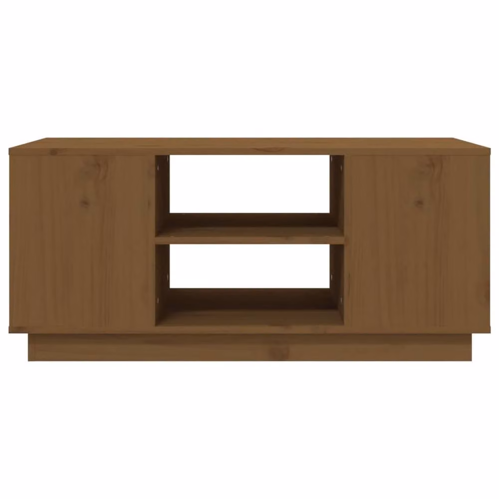 Berkfield Home Rustic Solid Wood Pine Coffee Table, Brown, W/D/H: 90 x 49 x 40.5 cm – 3