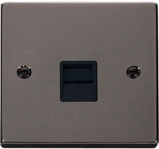 SE HOME Black Nickel Secondary Telephone Single Socket Plate