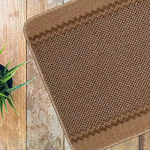 THE RUGS Machine Washable Bordered Area Rug for Living Room, Bedroom or Hallway, Beige, W: 150 cm, D: 100 cm – 3