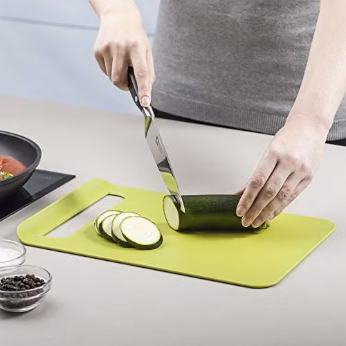 Zeal Straight to Pan Slim Kitchen Chopping Board, Large, Lime Green, W/D/H: 33.5 x 22.5 x 2 cm – 2