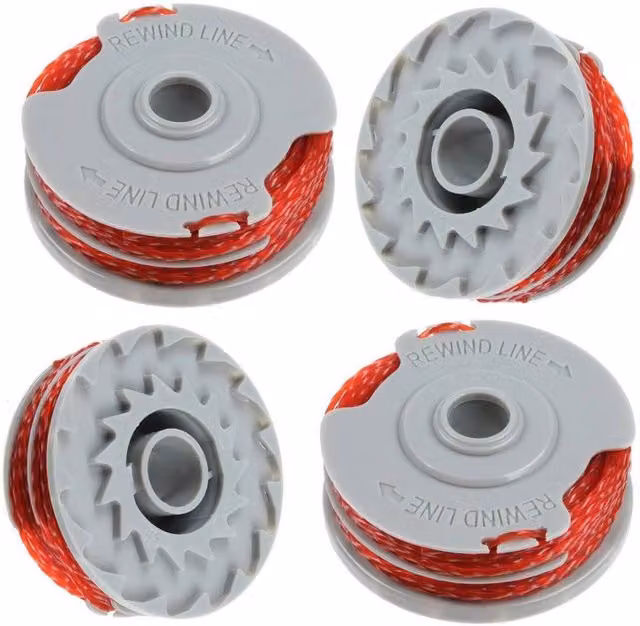 FLAVORA 4-Pack Strimmer Trimmer Spools in Red, 100g – 1
