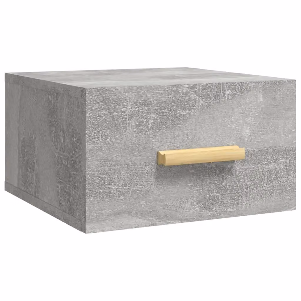 Berkfield Home Wall-mounted Bedside Cabinet in Concrete Grey, W/D/H: 35 x 35 x 20 cm – 2