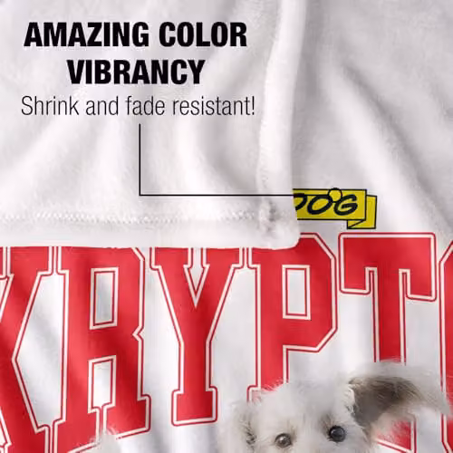Warner Bros. Superman 2025 Krypto College Super Soft Silky Touch Fleece Throw Blanket, Multicolour – 2