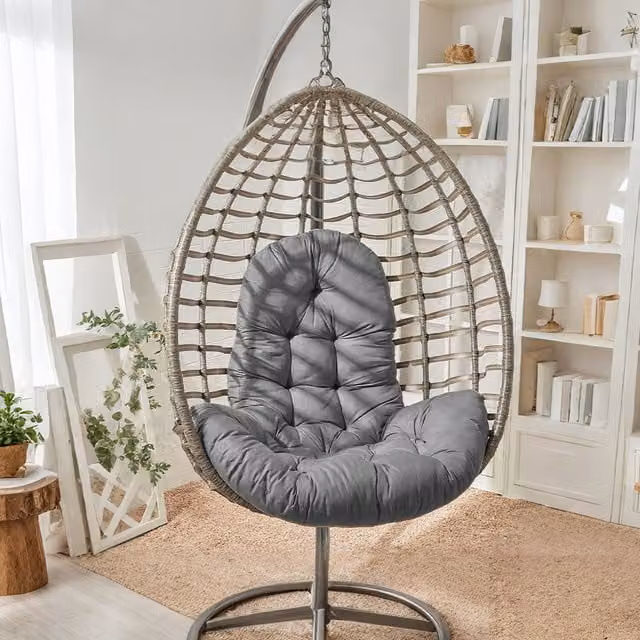 Lifeideas Hanging Egg Chair Cushion in Dark Grey