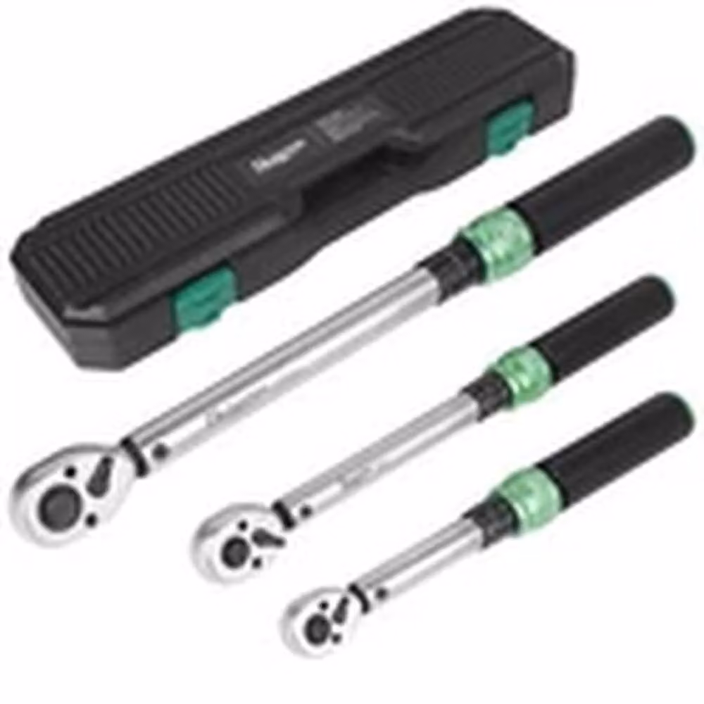 EONLION 3-Piece Chrome Vanadium Steel Torque Wrench Workshop Tool Set in Black – 3