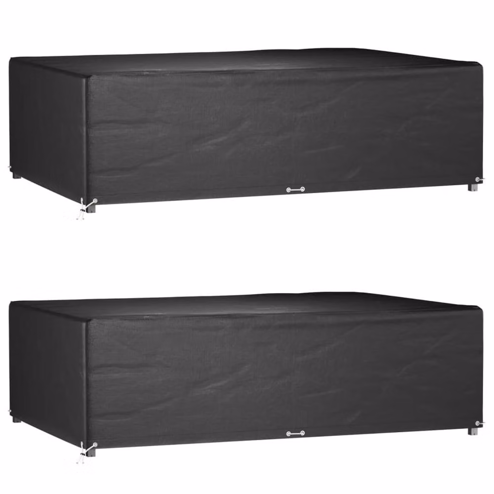Berkfield Home Water Repellent Rectangular Sofa Garden Furniture Covers, 2 Pack, Black, W/D/H: 227 x 152 x 65 cm – 2