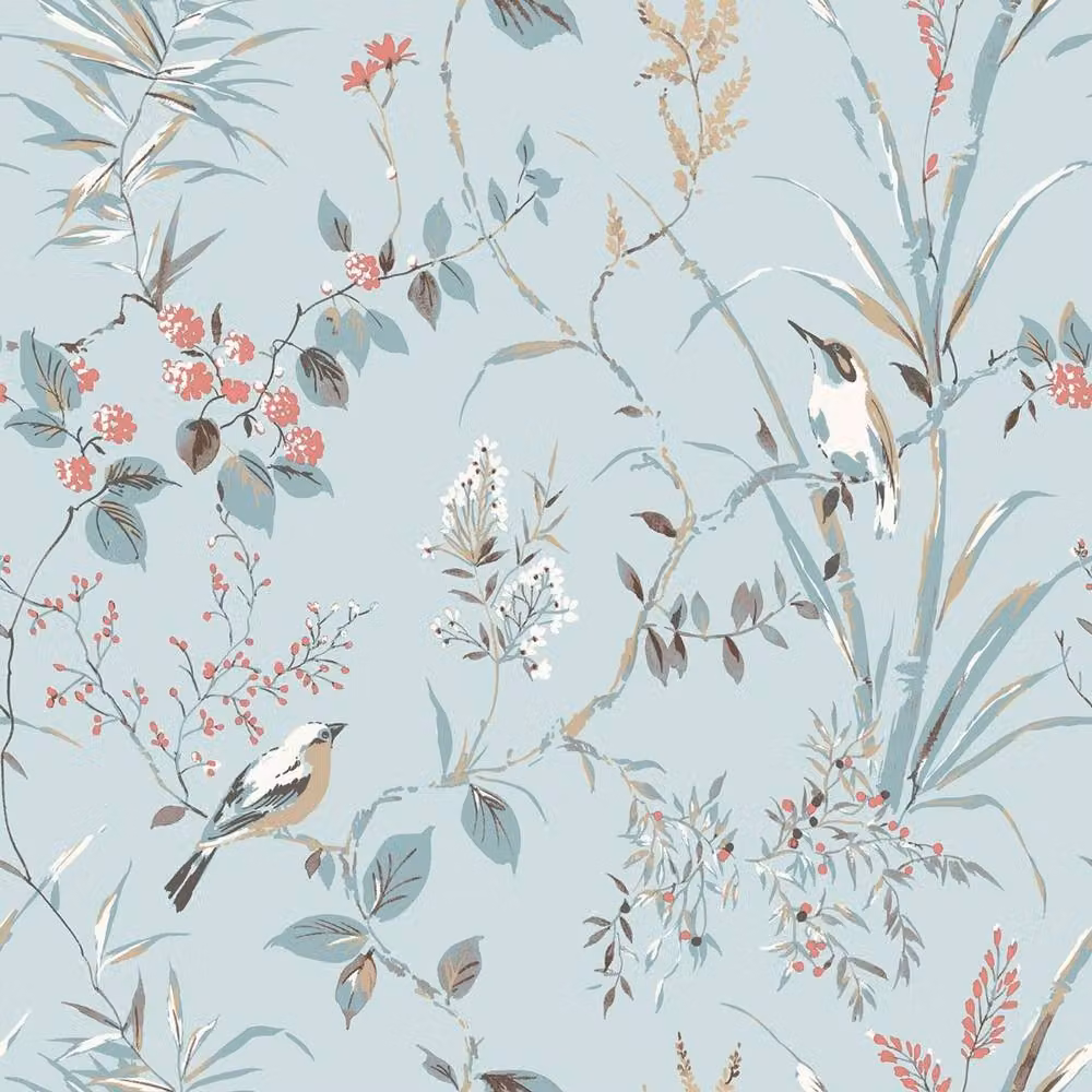 Crown Mariko Bird Wallpaper in Blue – 2