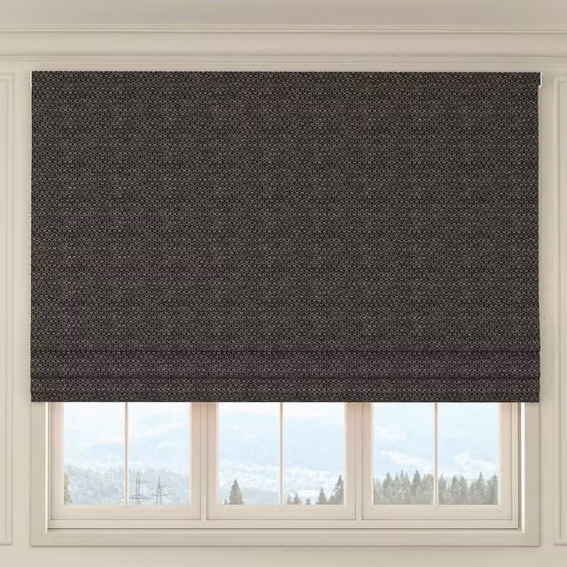 House Llewelyn-Bowen Divina Made To Measure Blackout Roman Blind in Nero Black