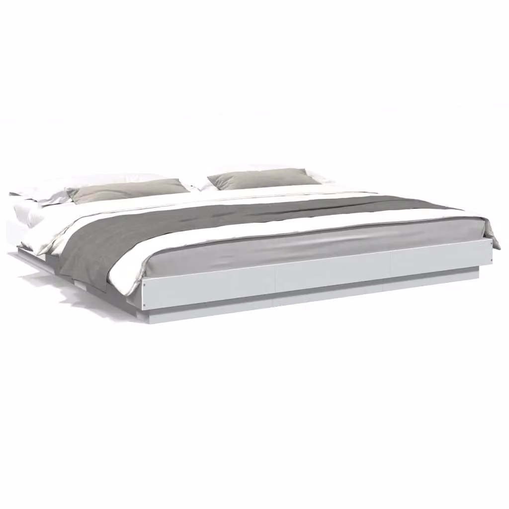 Berkfield Home Modern White Bed Frame with Drawers, W/D/H: 200 x 200 cm – 2