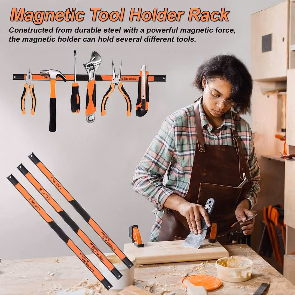 ATEK 6-Piece Magnetic Tool Holder Set with Removable Dividers, Orange, W: 60 cm – 3