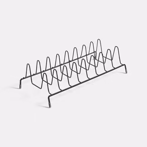 OHS Metal Plate Storage and Dish Drying Rack with Drip Tray in Black – 3