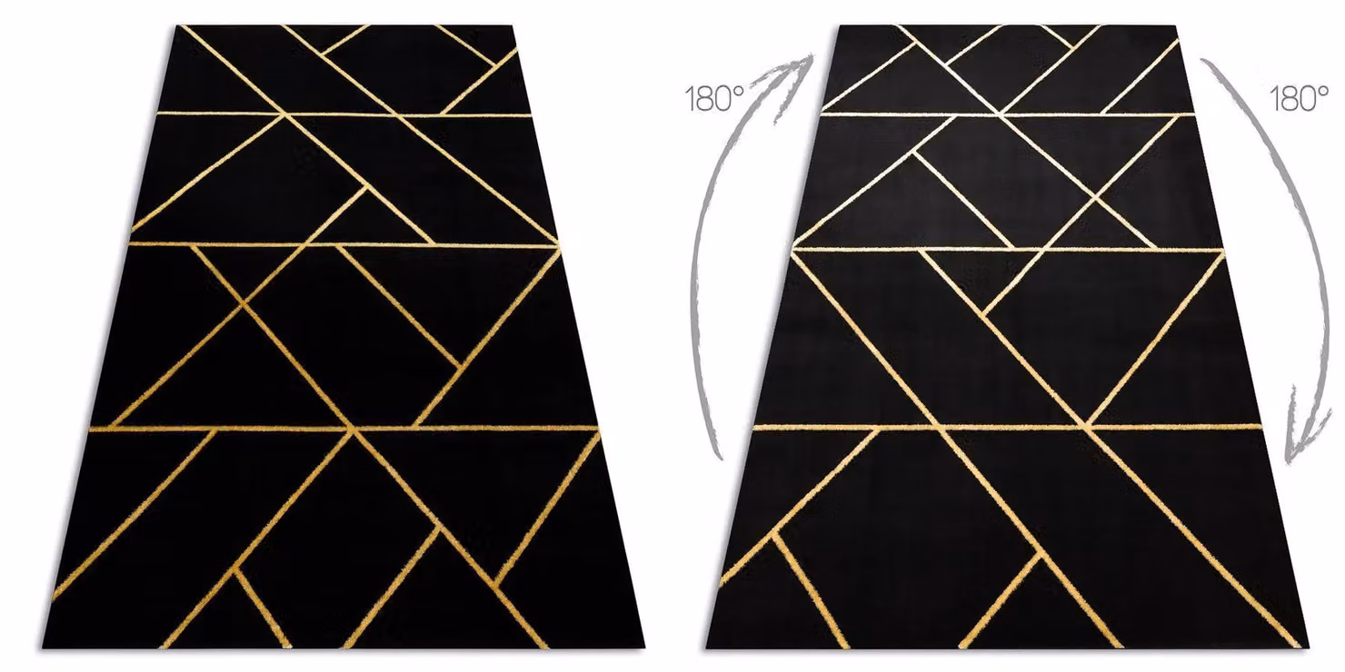 RugsX Emerald Geometric Rug in Black, W: 200 cm, D: 290 cm – 2