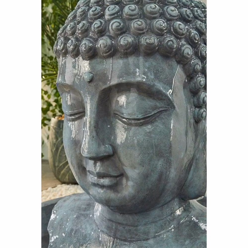 Altico Garden Products Ltd Zen Buddha Outdoor Water Feature Fountain in Grey, W: 70 cm, D: 70 cm, H: 76 cm – 3