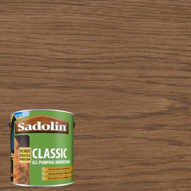 Sadolin Classic All Purpose Solvent Based Woodstain in Walnut Brown, Matt, 1 l