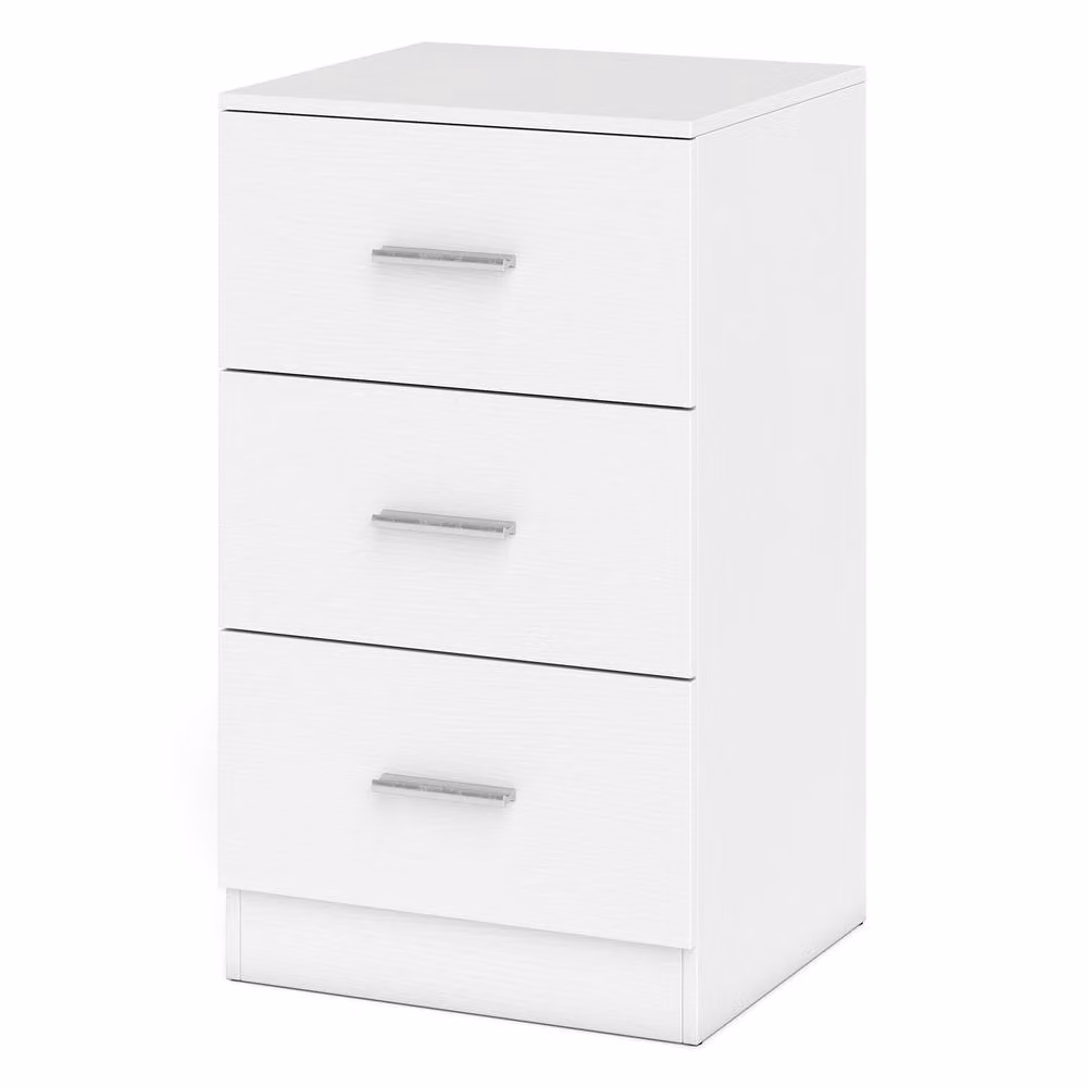 Costway Modern Bedside Table and Nightstand Storage Organiser in White – 2