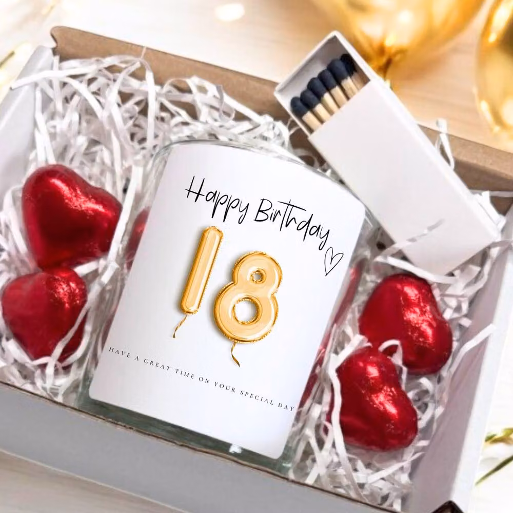 Aye Do Gifts Gold and White Birthday Tealight Candle Set for Adults – 2